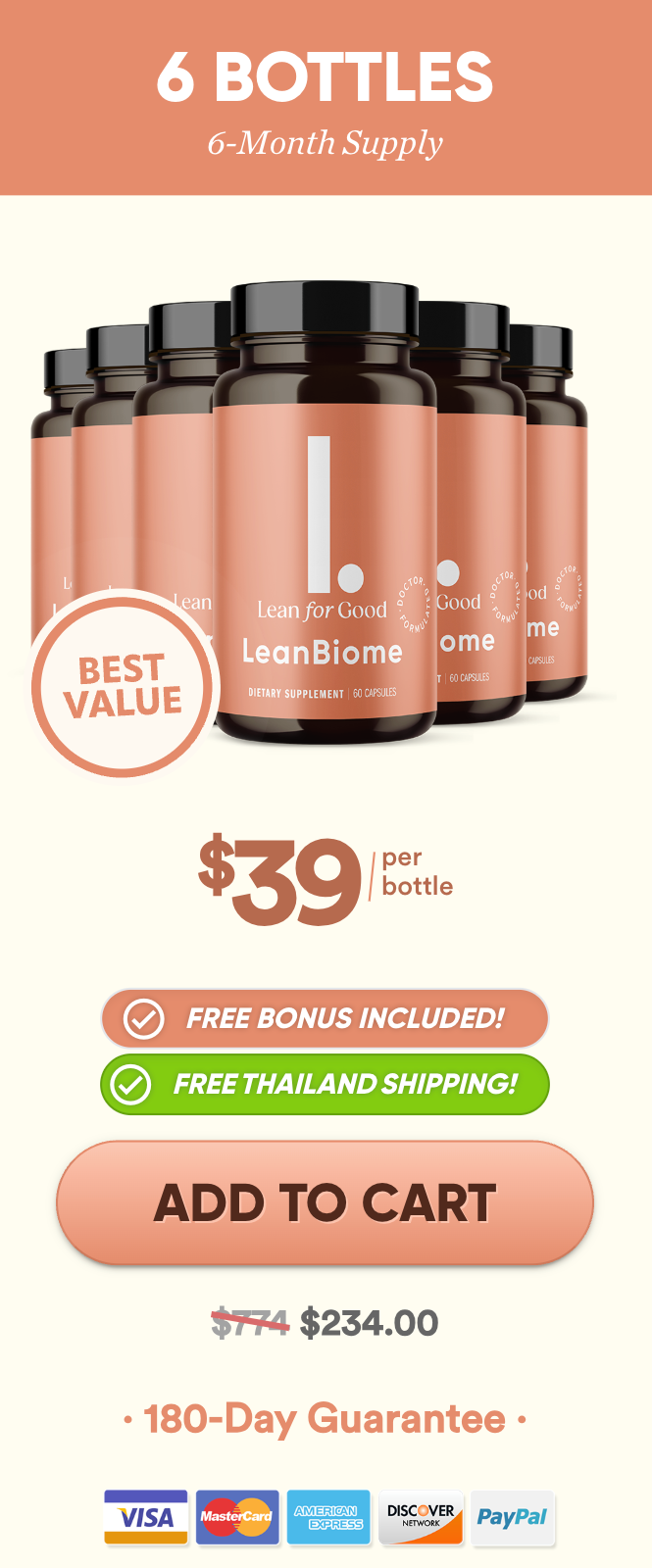 LeanBiome Buy 6 Bottles